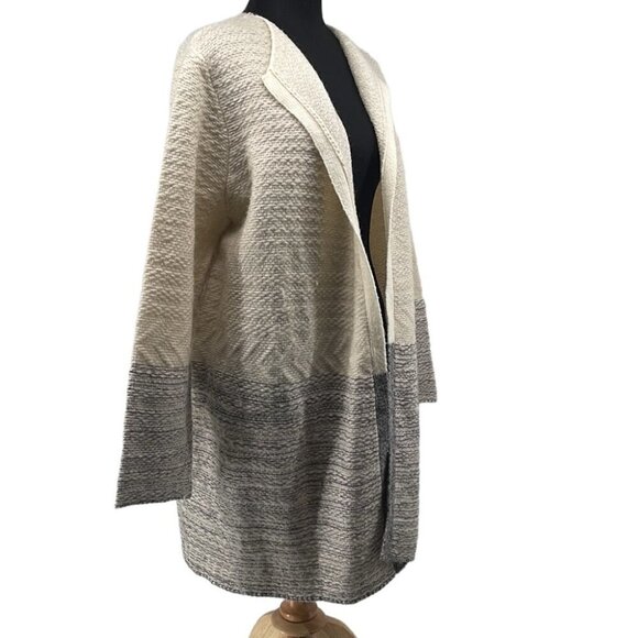 Lucky Brand Sweaters - Lucky brand open front cardigan wool blend chunky two tone boho cabin sz lg